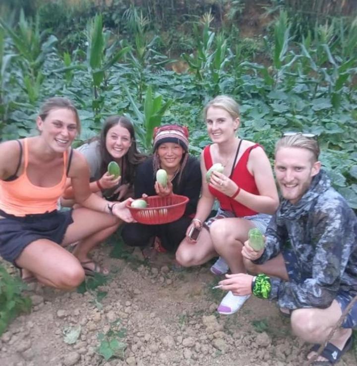 Hong Thu Homestay & Bungalow Quan Ba Bagian luar foto